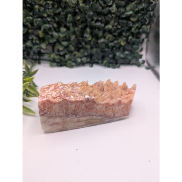 Semi Polished dog tooth calcite specimen crystal book end natural witchy - Picture 4 of 5